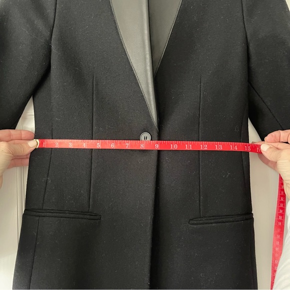 All Saints Wool and Leather Coat - Leni - Picture 5 of 9